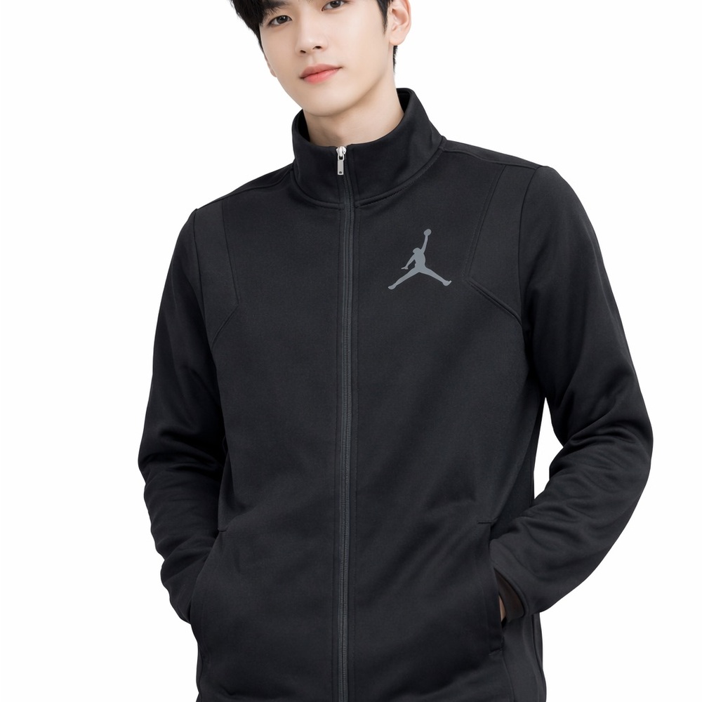 Jordan Men’s Black Full Zip Track Jacket Size XL Made in Vietnam